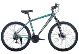 Велосипед HARTMAN Hurrikan 27.5 Pro Disc Graphite/Turquoise